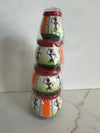 Wooden Pot Stack Warli Decor