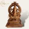 Ganesha (Teak Wood) by Silpi Handicrafts