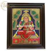 Goddess Annapurna Devi Tanjore Painting with Modern Frame