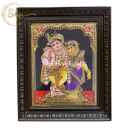 Krishna Rukmani Tanjore Painting with Mani Frame