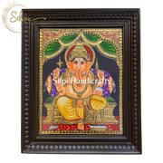 Ganesha Tanjore Painting with Mani Frame