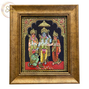 Ram Darbar Tanjore Painting with Gold Frame