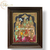 Sri Rama Pattabhishekam Tanjore Painting with Mani Frame
